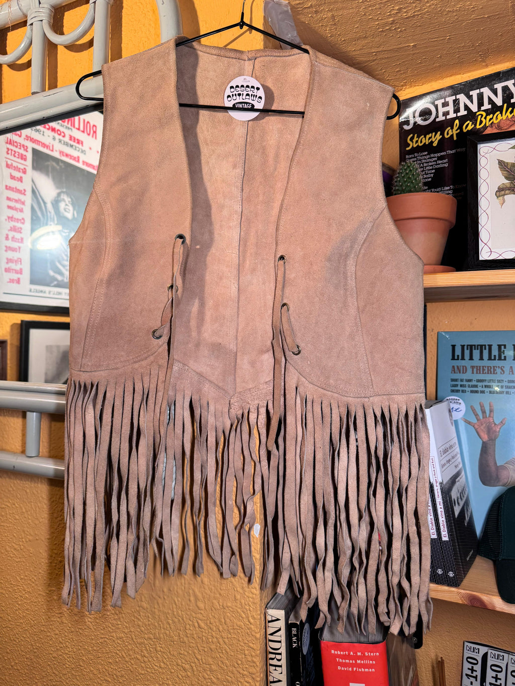 Chaleco Vintage de Ante con Flecos