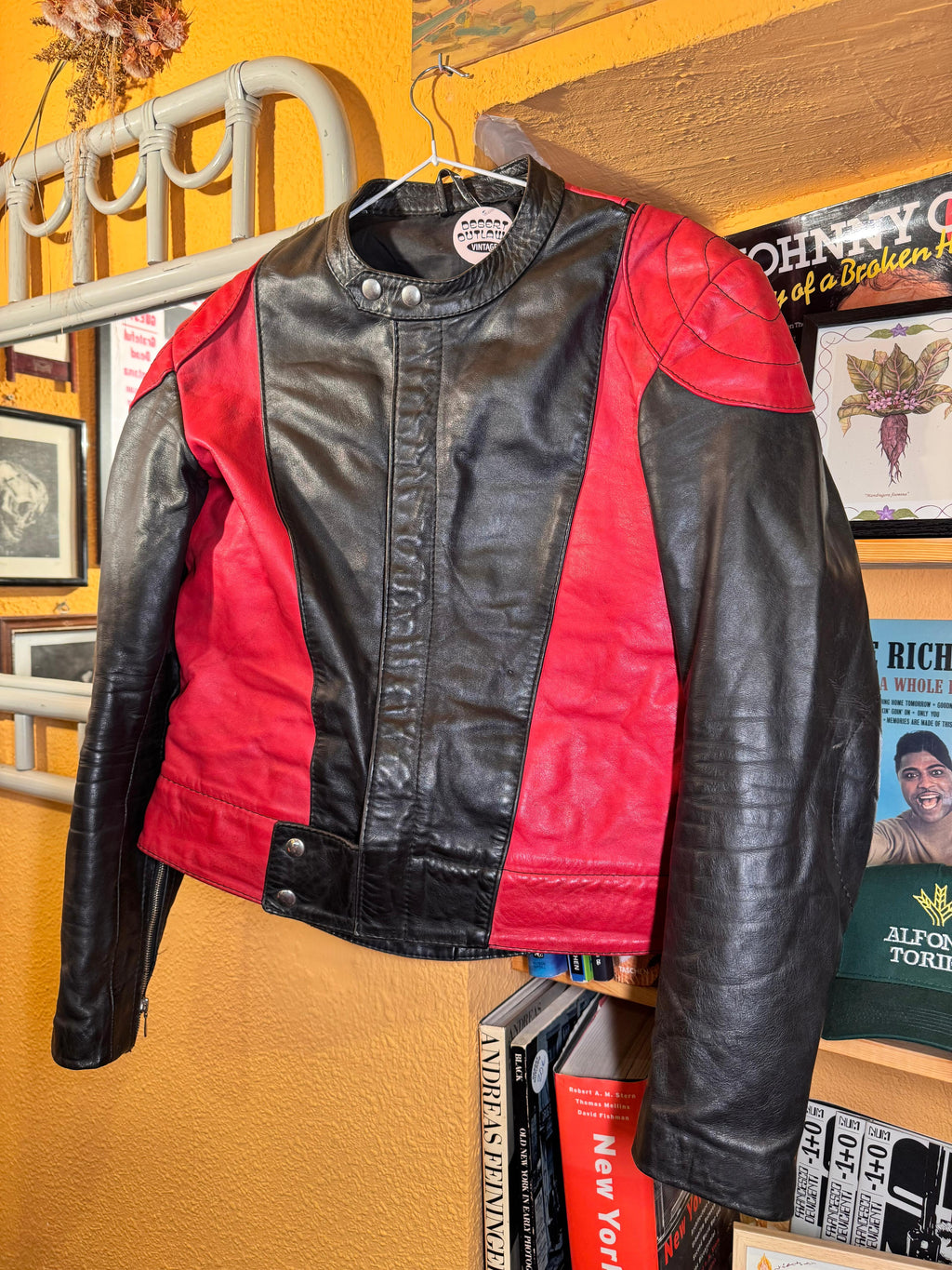 Chaqueta Vintage de Cuero Biker