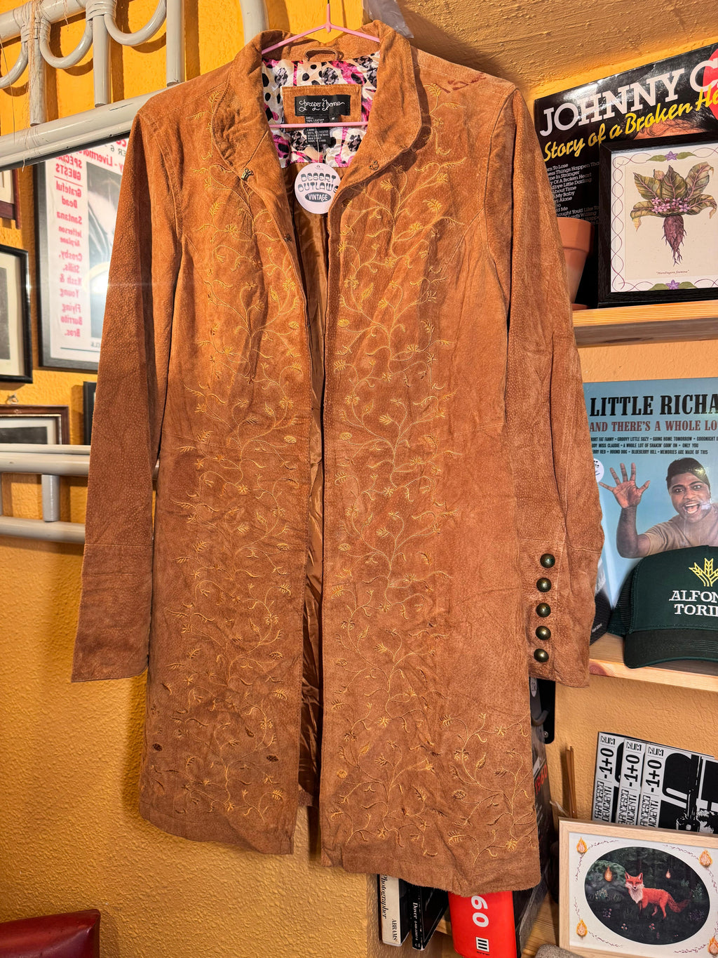 Abrigo Vintage de Ante Bordado