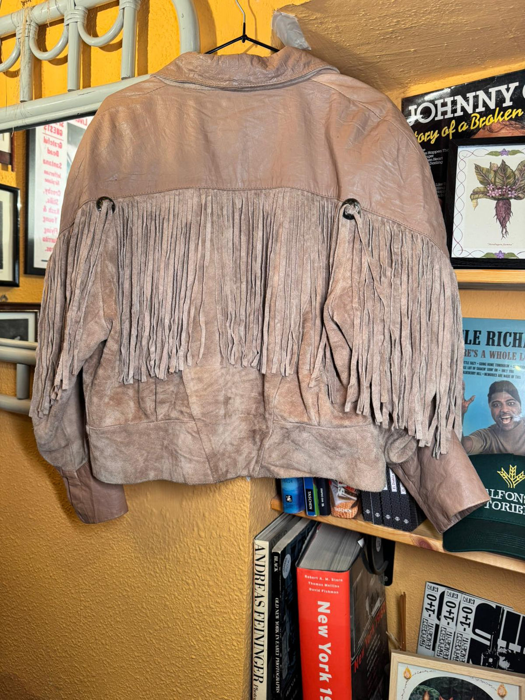 Chaqueta Vintage G-III de Cuero con Flecos