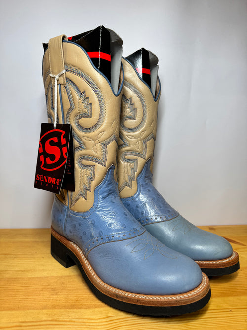 Botas Cowboy Sendra Vintage 90s Piel de Avestruz Talla 38 EU / 7.5 US