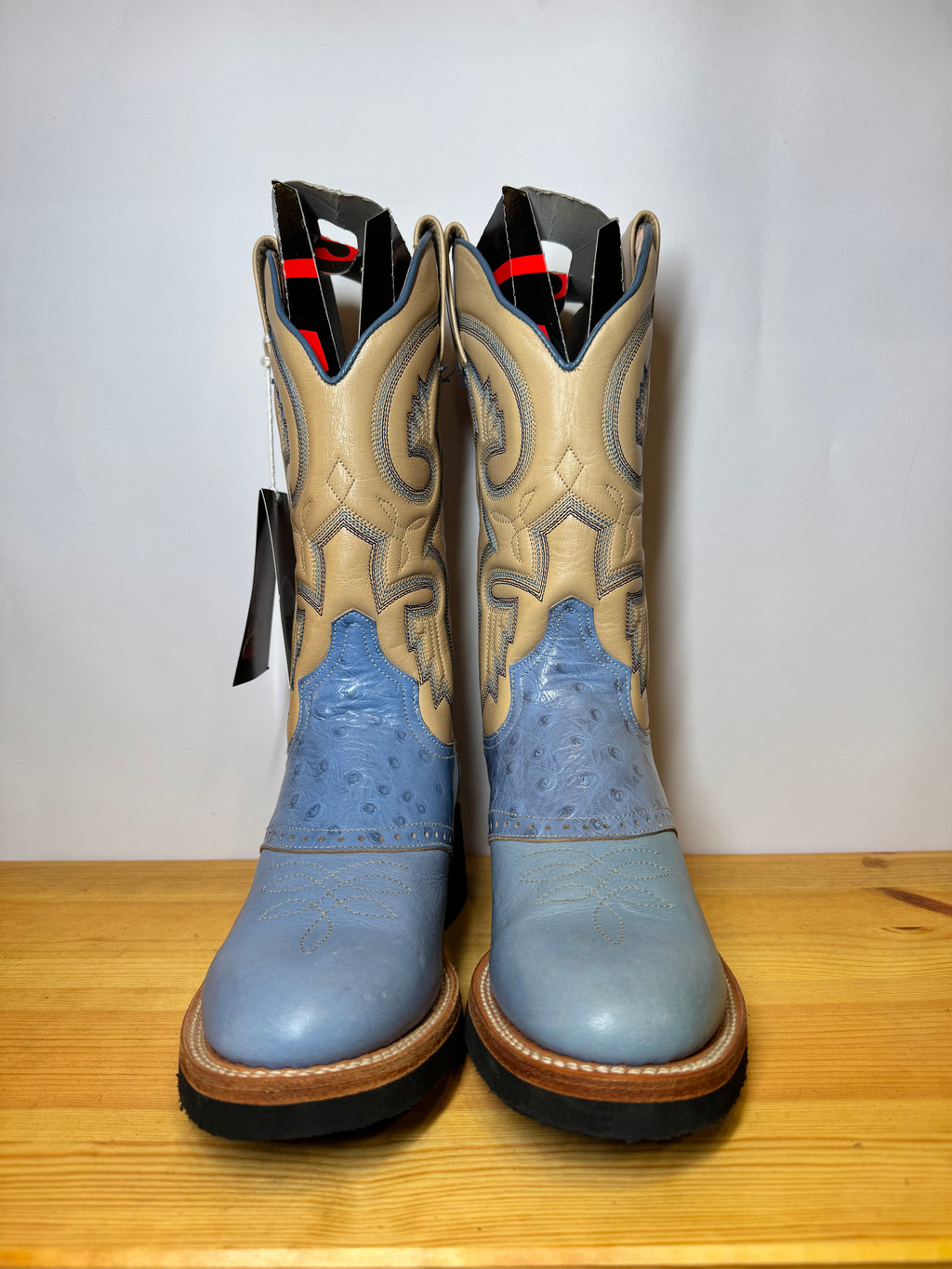 Botas Cowboy Sendra Vintage 90s Piel de Avestruz Talla 38 EU / 7.5 US