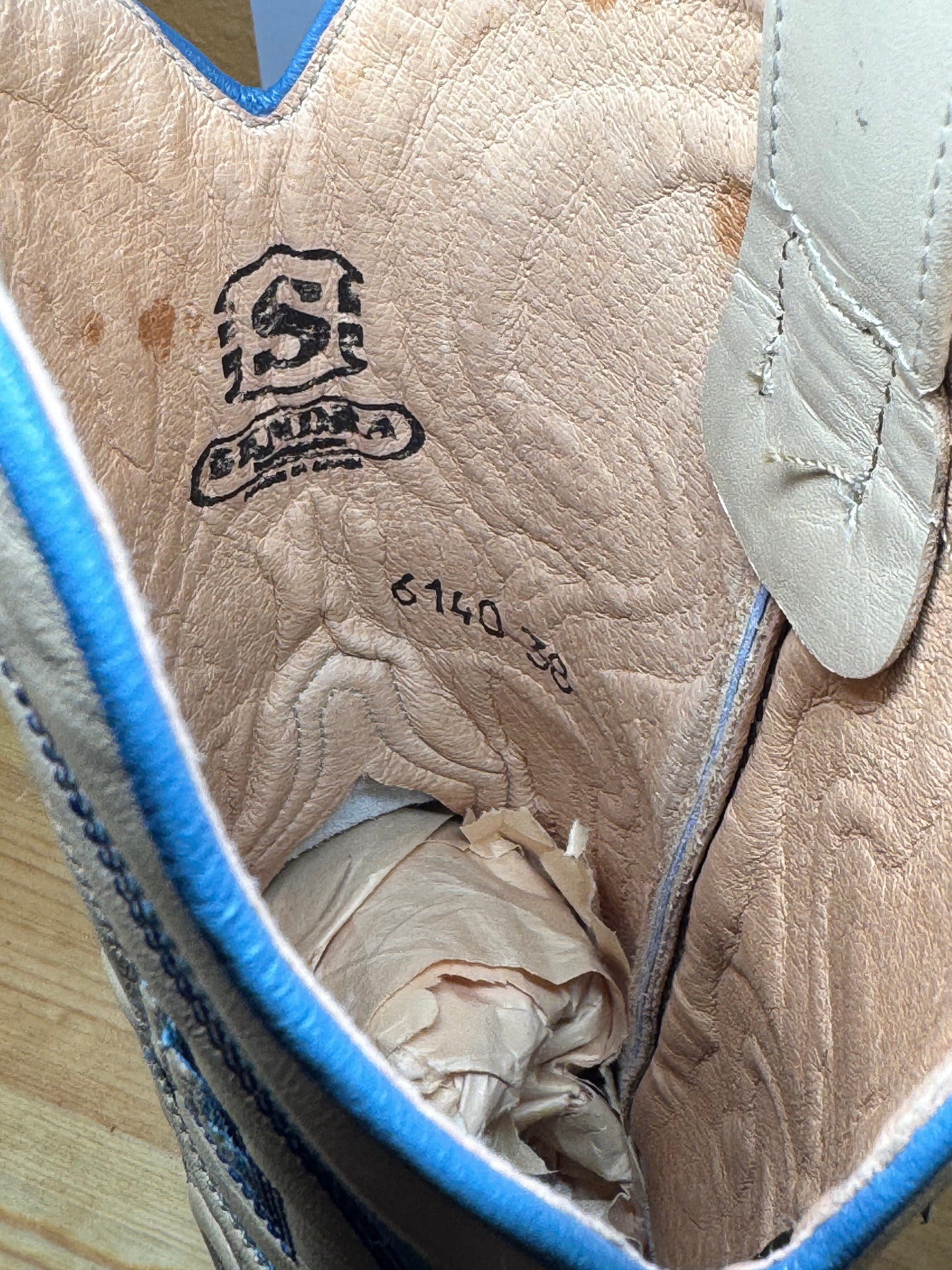 Botas Cowboy Sendra Vintage 90s Piel de Avestruz Talla 38 EU / 7.5 US