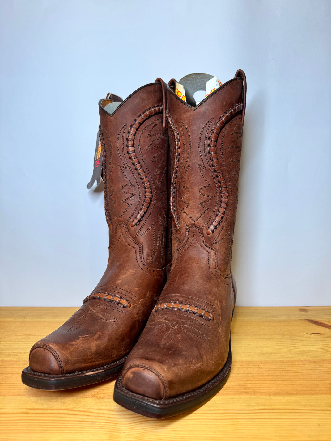 Botas Cowboy Sendra Vintage – Piel Marrón Artesanal Talla 38 EU