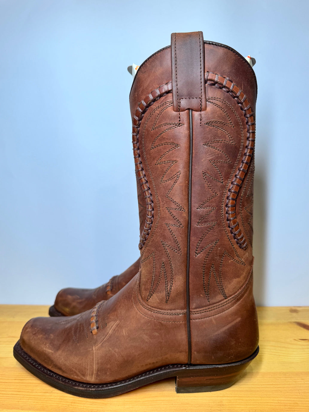 Botas Cowboy Sendra Vintage – Piel Marrón Artesanal Talla 38 EU