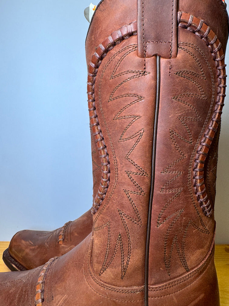 Botas Cowboy Sendra Vintage – Piel Marrón Artesanal Talla 38 EU