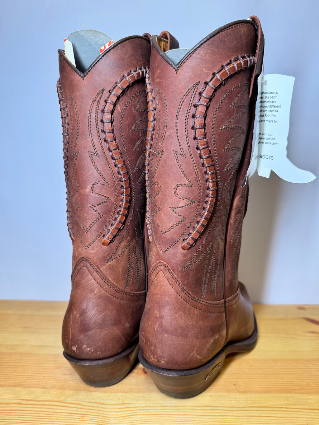 Botas Cowboy Sendra Vintage – Piel Marrón Artesanal Talla 38 EU