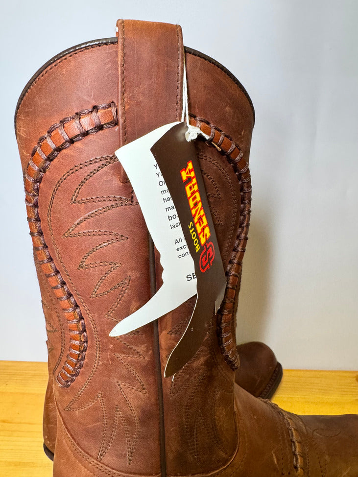 Botas Cowboy Sendra Vintage – Piel Marrón Artesanal Talla 38 EU