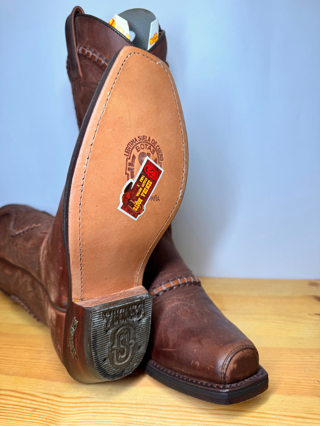 Botas Cowboy Sendra Vintage – Piel Marrón Artesanal Talla 38 EU
