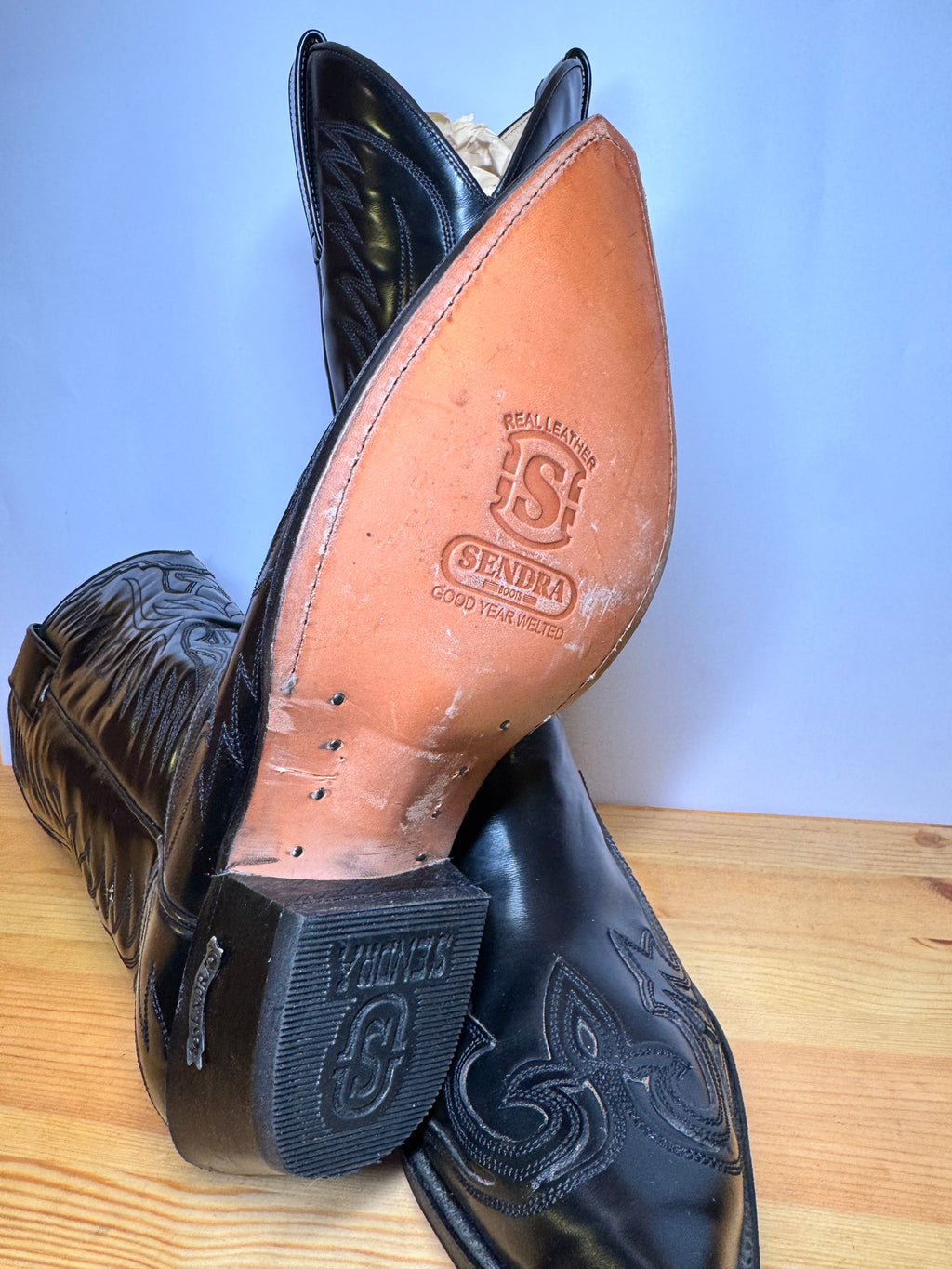 Botas Cowboy Sendra Negras – Piel Premium Talla 41 EU