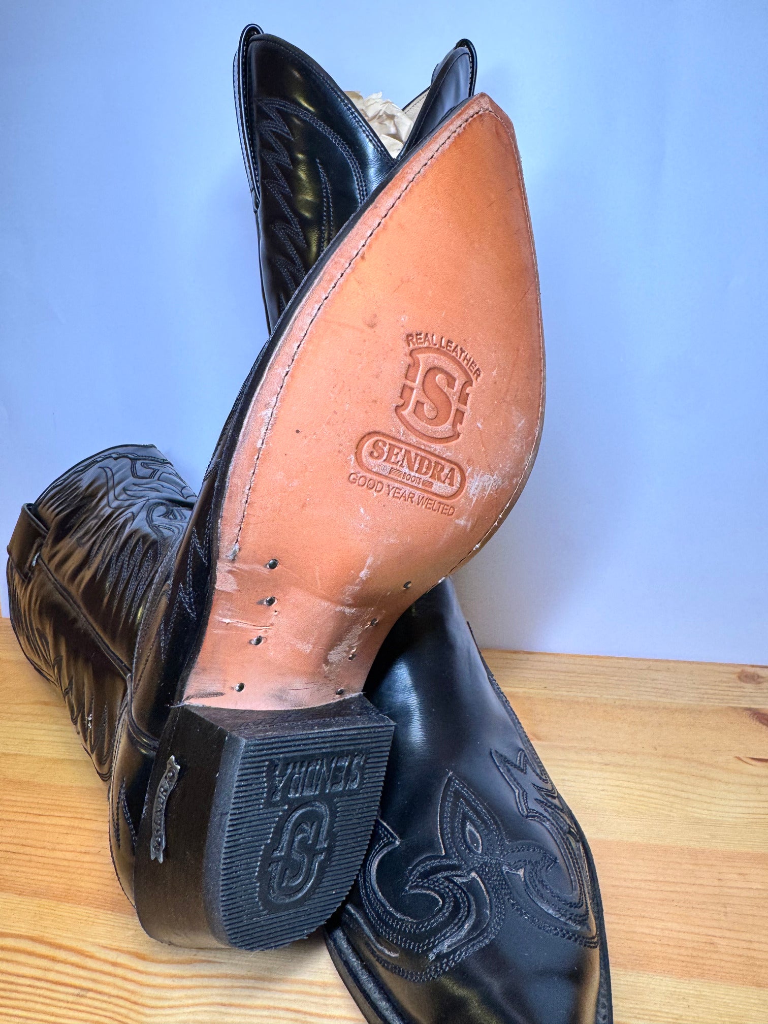 Botas Cowboy Sendra Negras – Piel Premium Talla 41 EU