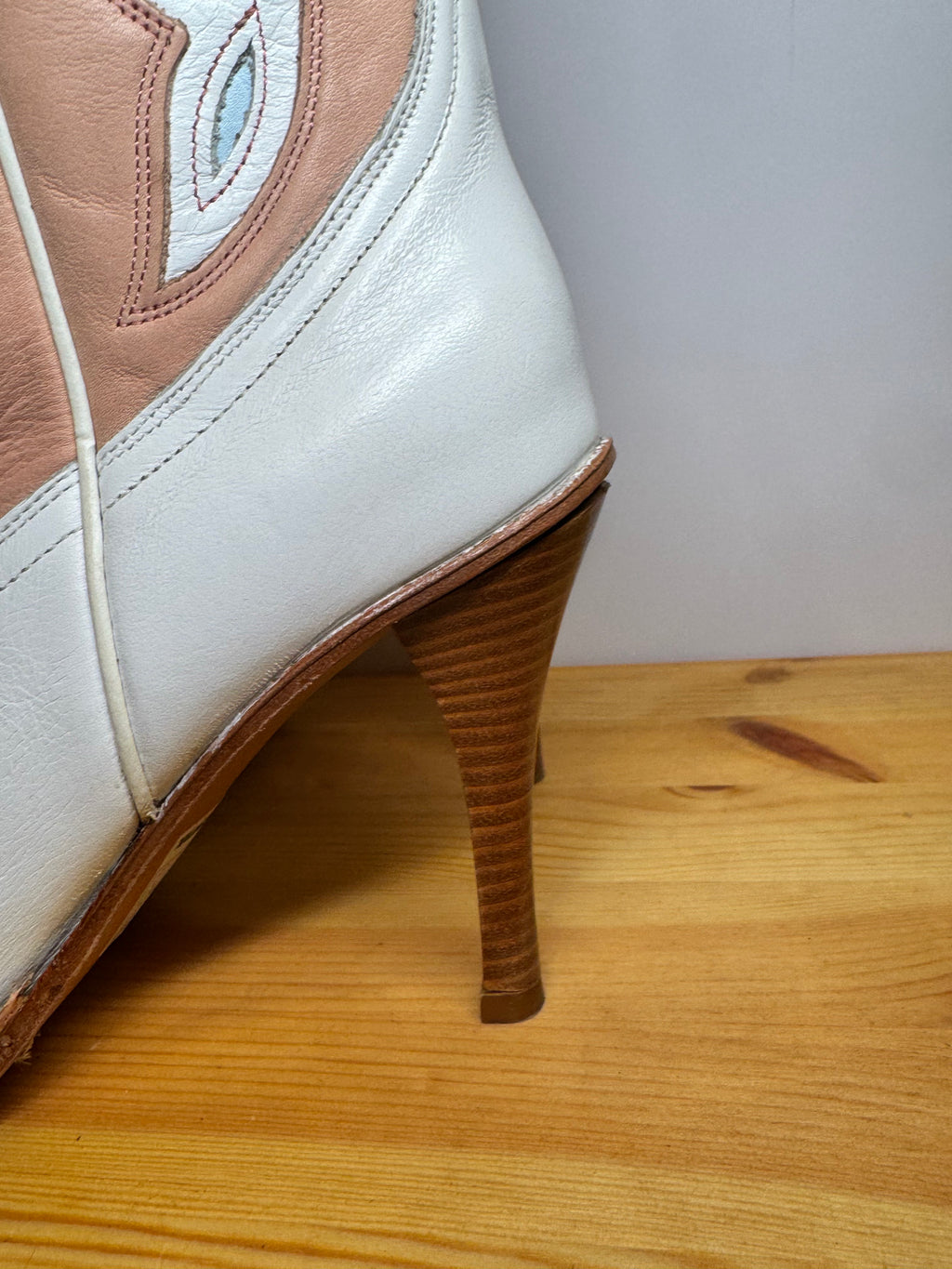 Botas Sendra Cowboy Mujer – Blanco & Rosa Pastel Tacón Alto Talla 39 EU - 8 EU