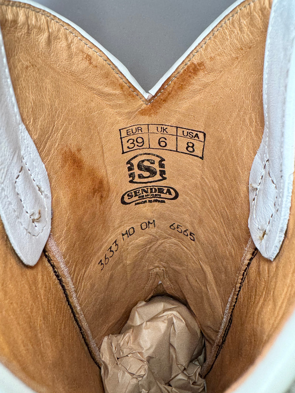 Botas Sendra Cowboy Mujer – Blanco & Rosa Pastel Tacón Alto Talla 39 EU - 8 EU