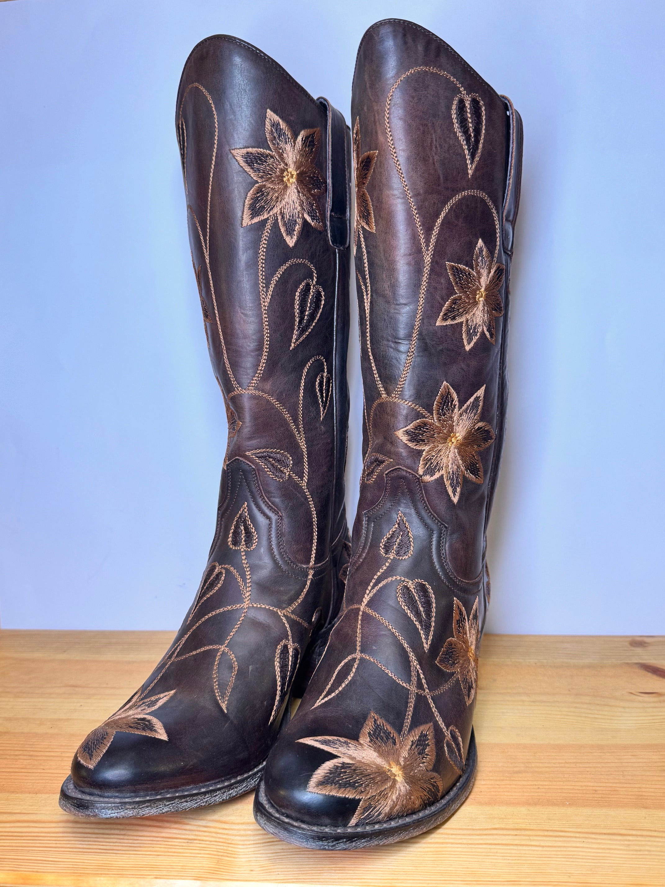 Botas Sendra Cowboy Vintage Bordado Flor – Talla 37 EU