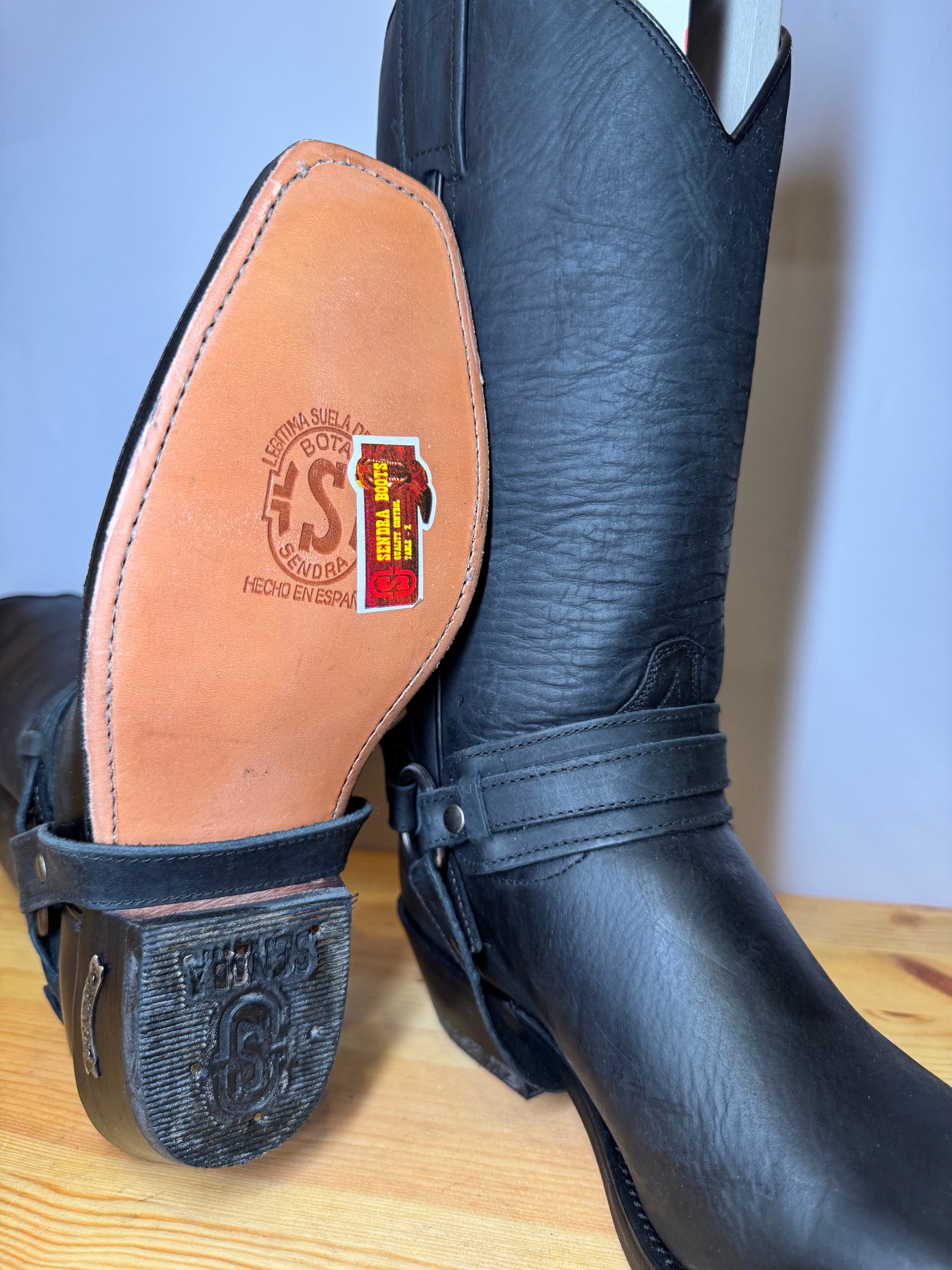 Botas Sendra Harness Biker – Piel Negra Talla 39 EU