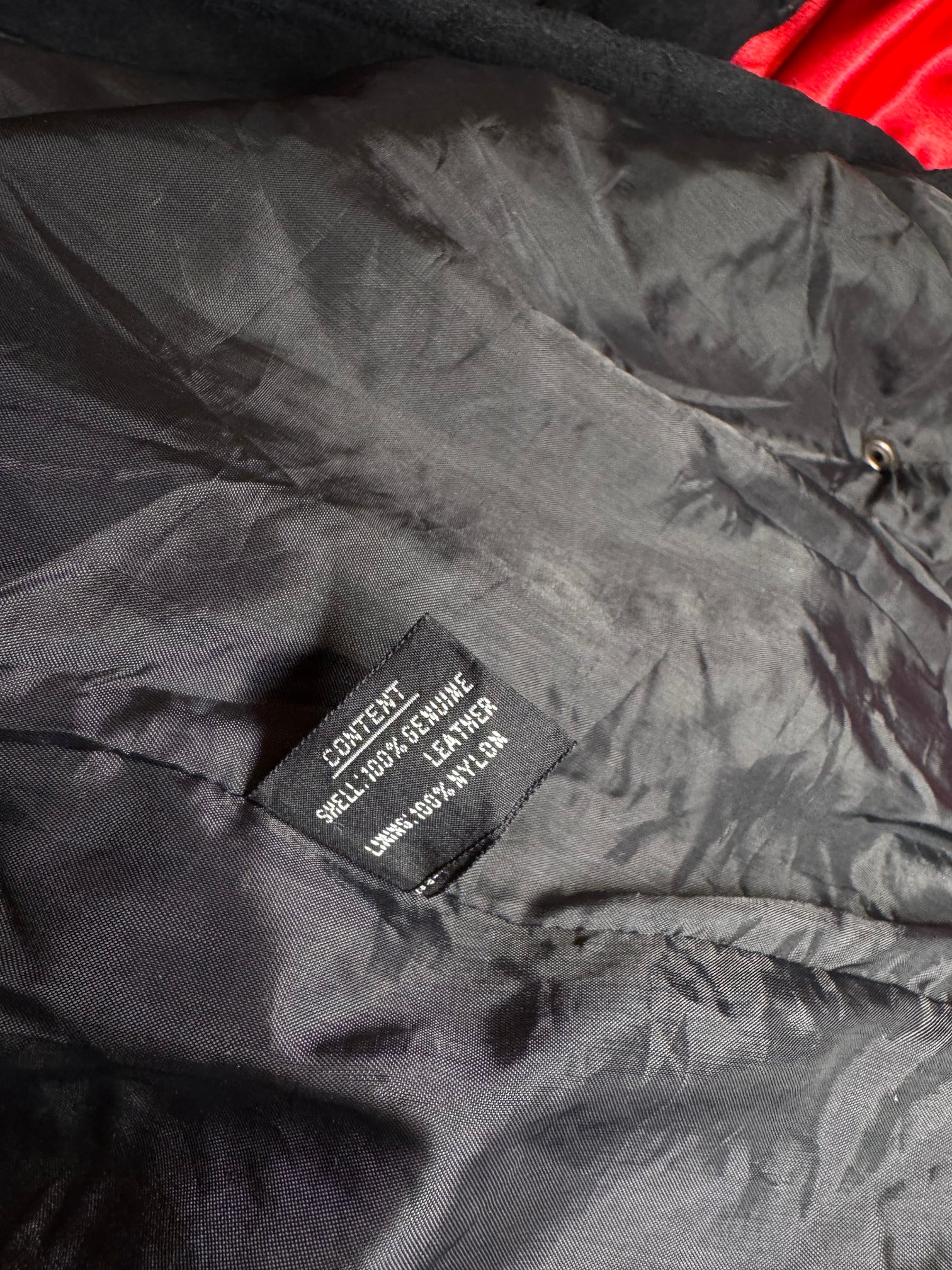Chaqueta Vintage Yearbook – Flecos de Ante Negro Talla M