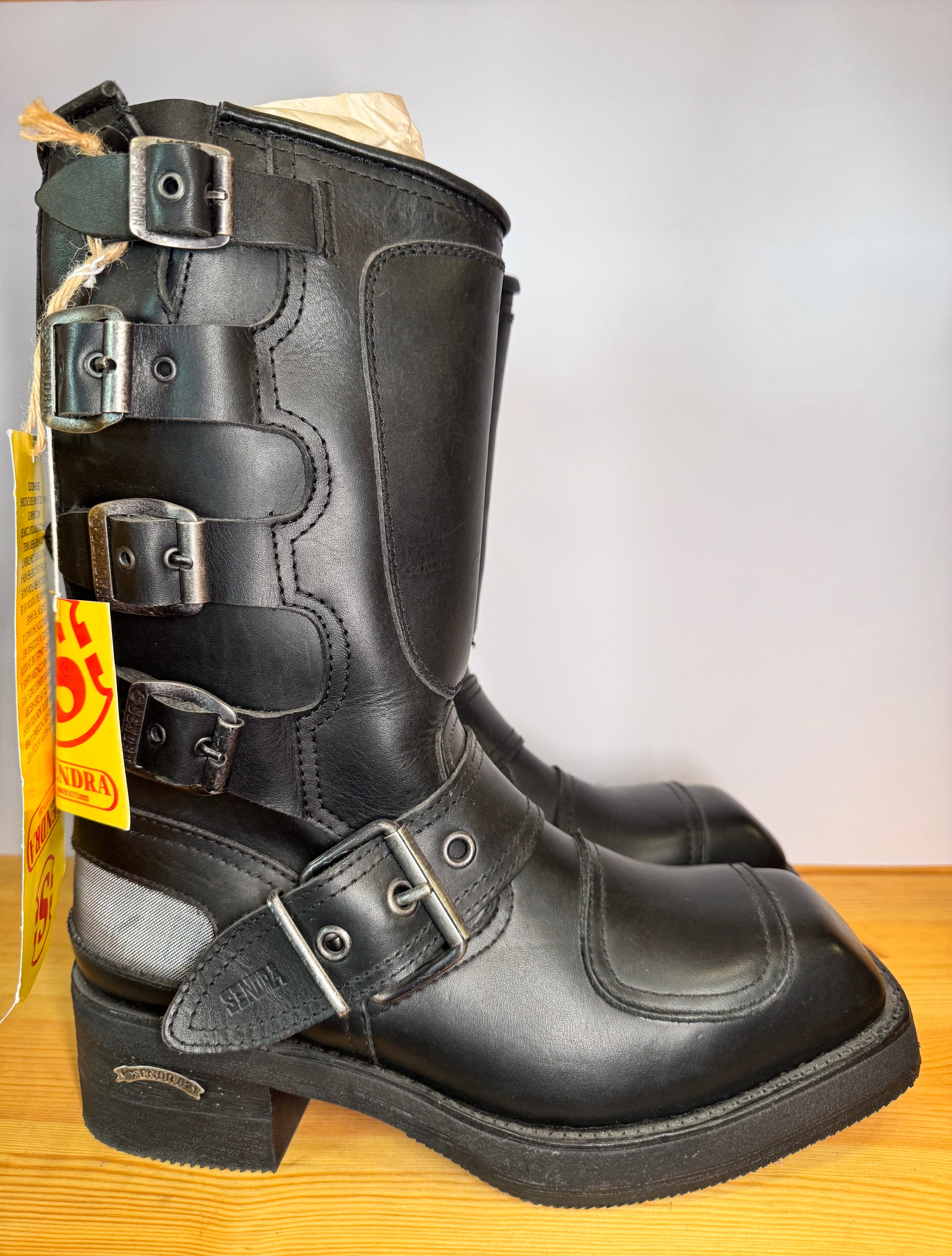 Botas Biker Sendra Negras Edición Limitada 90s con Punta de Acero Talla 42