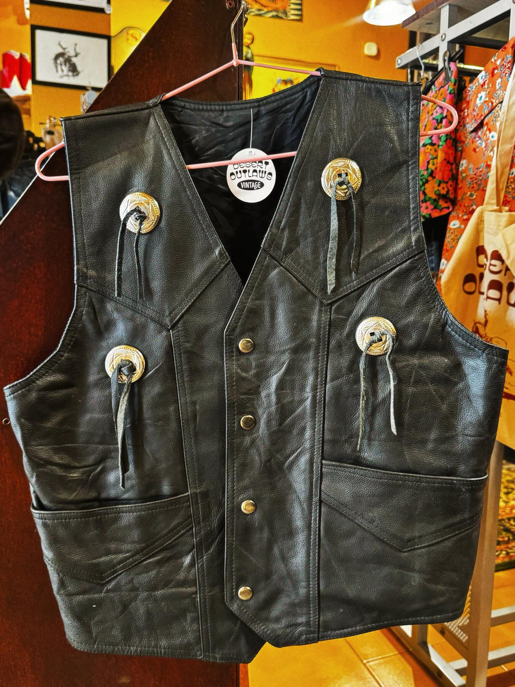 Chaleco Western Vintage Negro Talla L