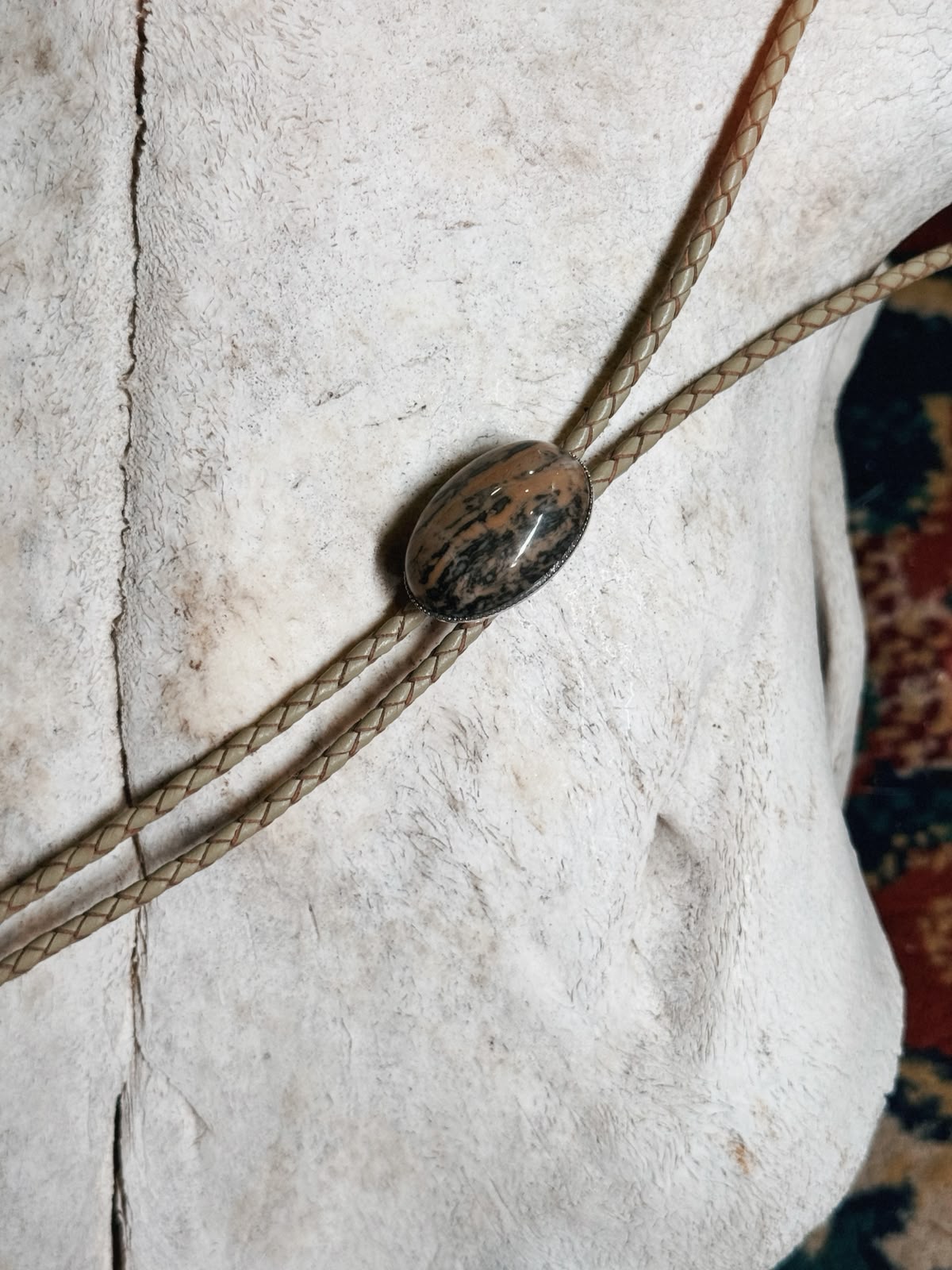 Bolo Cowboy Fino con Piedra Natural