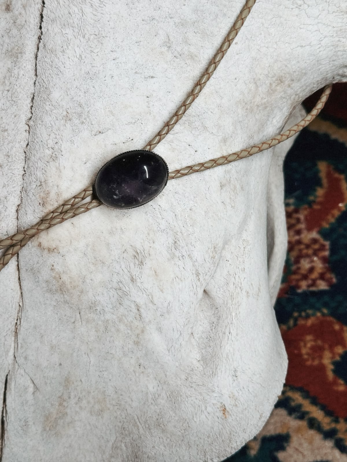 Bolo Cowboy Fino con Piedra Natural
